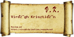 Virágh Krisztián névjegykártya