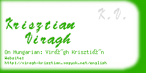 krisztian viragh business card